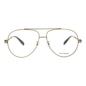 Alexander McQueen Mens Aviator Bronze Bronze Transparent Fashion Designer